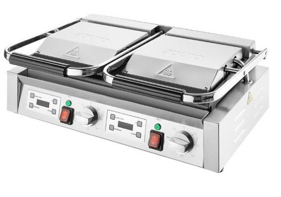Apuro CU610-A Double Contact Grill Flat Plates with Timer