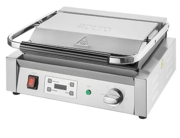 Apuro CU607-A Large Contact Grill Flat Plates with Timer