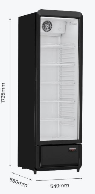 Thermaster Upright Glass Door Beverage Fridge - SDC-258B