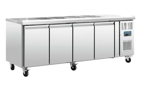 Polar FT285-A 4 Door Counter Fridge