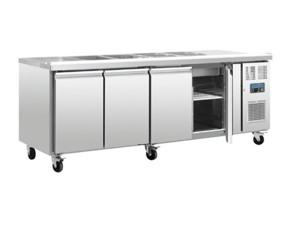 Polar FT285-A 4 Door Counter Fridge