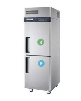 Turbo Air KRF25-2-N 1 Half Door Fridge 1 Half Door Freezer