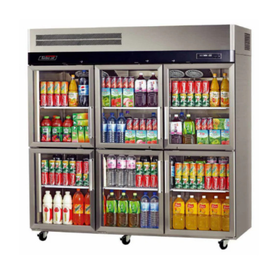 Turbo Air KR65-6G-N Upright 6 Half Door Display Fridge Turbo Air KR65-6G-N Upright 6 Half Door Display Fridge