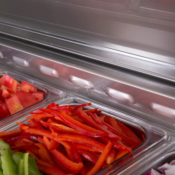 Turbo Air CTPR-44SD 1 Door Solid Pizza Prep Fridge Turbo Air CTPR-44SD 1 Door Solid Pizza Prep Fridge