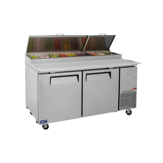 Turbo Air CTPR-67SD 2 Doors Solid Pizza Prep Fridge Turbo Air CTPR-67SD 2 Doors Solid Pizza Prep Fridge