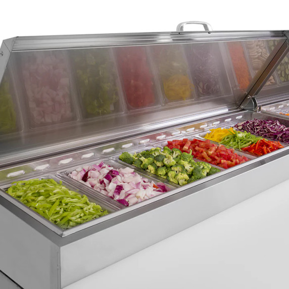 Turbo Air CTPR-93SD 3 Door Solid Pizza Prep Fridge Turbo Air CTPR-93SD 3 Door Solid Pizza Prep Fridge