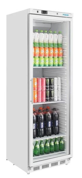 Polar CZ786-A C-Series Upright White Display Fridge - 400Ltr