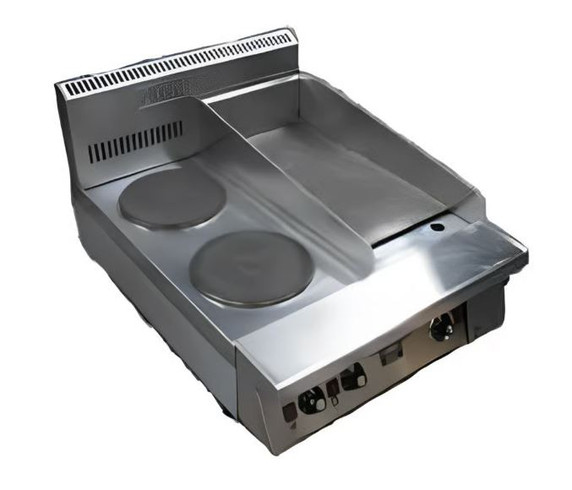 Goldstein PEB2S12G - 2 Solid Plate Electric Cooktop w/ Griddle