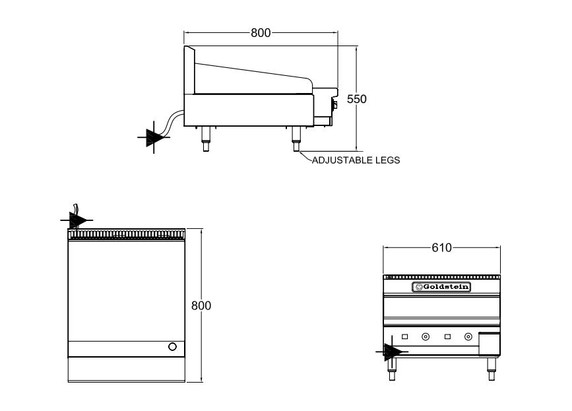 Goldstein GPEDB24 800 Series Griddle Plate