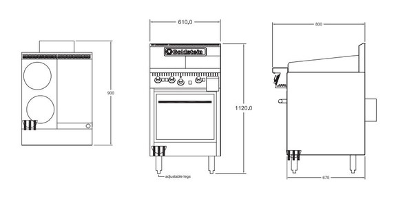 Goldstein PEC2S12G20 High Speed Convection Electric Oven w/ 2 Hotplates & Griddle