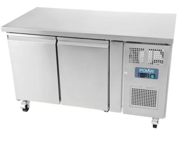 Polar UA047-A U-Series Double Door Counter Fridge - 282Ltr