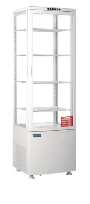 Polar CX575-A C-Series Energy Efficient Curved Door Display Fridge White - 235Ltr