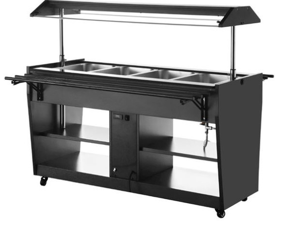 Apuro JA179-A Heated Buffet Bar Black