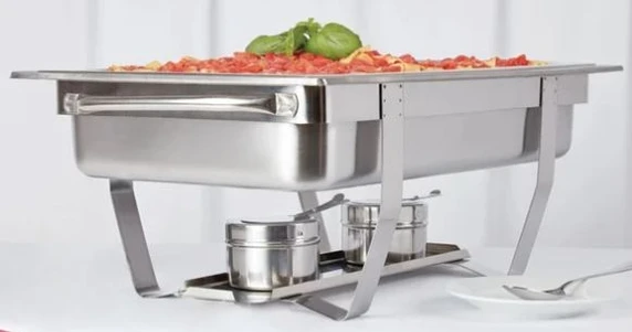 Olympia S299 Milan Commercial Stainless Steel Chafing Dish Set (4 Pack – 36 Litre Total Capacity)