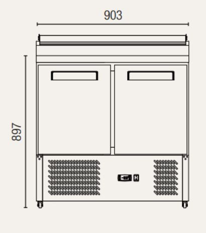 Exquisite STC250 Saladette Food Preparation Refrigerator Static