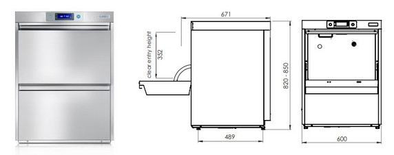 Classeq C500DD - Undercounter Glasswasher & Dishwasher