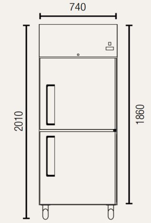 Exquisite GSC652H One SPLIT Solid Door Upright Storage Fridge 685 Litre
