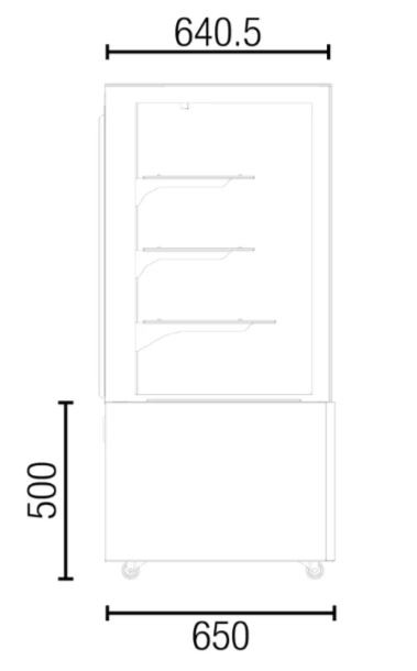 Exquisite CDM309 Four Tier Cake Display Refrigerator Mirror Display
