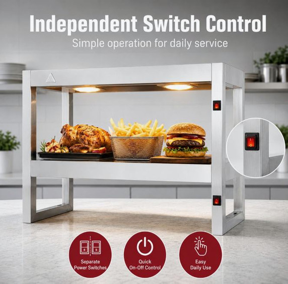 Benchstar FW4L-092 4-Lamp Commercial Food Warmer 900mm | 10A