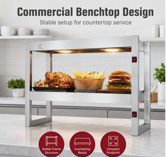 Benchstar FW4L-092 4-Lamp Commercial Food Warmer 900mm | 10A