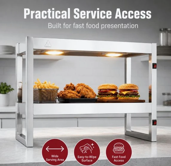 Benchstar FW4L-092 4-Lamp Commercial Food Warmer 900mm | 10A
