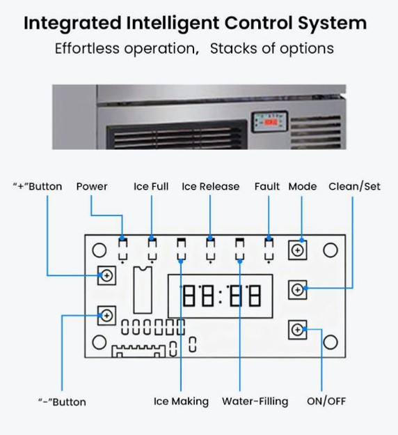 Blizzard Premium Under-Counter Ice Maker Large Cube Ice – SN-200P