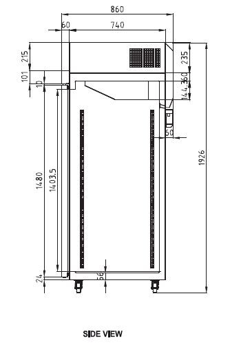 Turbo Air KF45-2-N 2 Door Top Mount Upright Freezer 1215 L