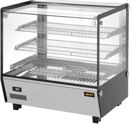 Apuro HW923-A Square Countertop Heated Display Merchandiser 120Ltr