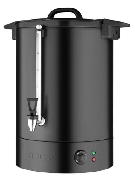 Apuro JA863-A 30L Insulated Hot Water Urn Matt Black | 2.6kW 10A