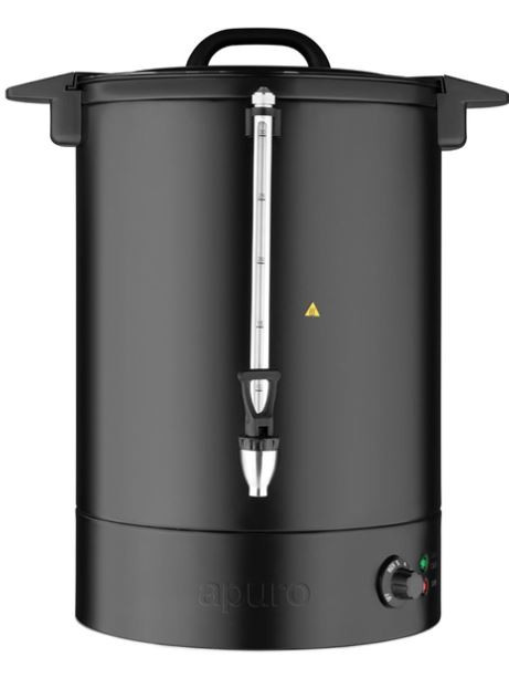 Apuro JA863-A 30L Insulated Hot Water Urn Matt Black | 2.6kW 10A