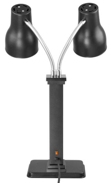 Apuro JA868-A Double Heat Lamp Carving Station Matt Black 2x250W