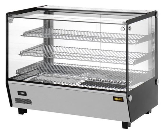 Apuro HW924-A Square Countertop Heated Display Merchandiser 160Ltr
