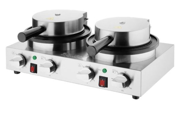 Apuro CJ533-A Double Round Belgian Waffle Maker