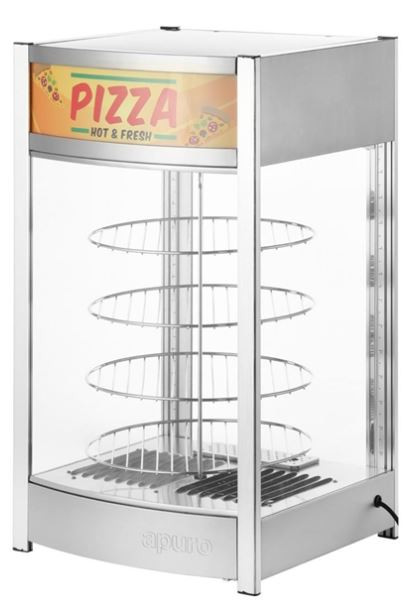 Apuro JB188-A 4 Tier Heated Pizza Display Merchandiser