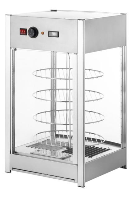 Apuro JB188-A 4 Tier Heated Pizza Display Merchandiser
