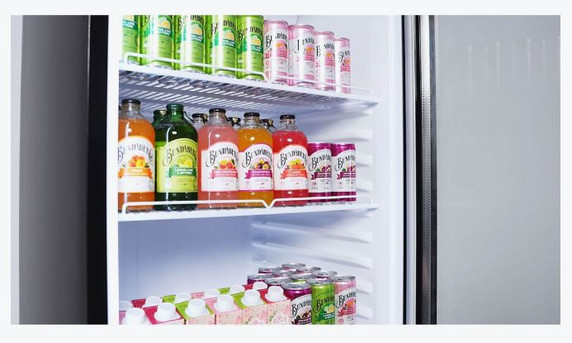 Thermaster SDC-343B Upright Glass Door Beverage Display Fridge in Black (343L)