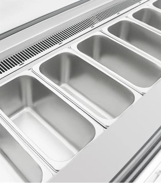 Polar UA058-A U-Series 6 Pan Ice Cream Serve Over Cabinet Freezer