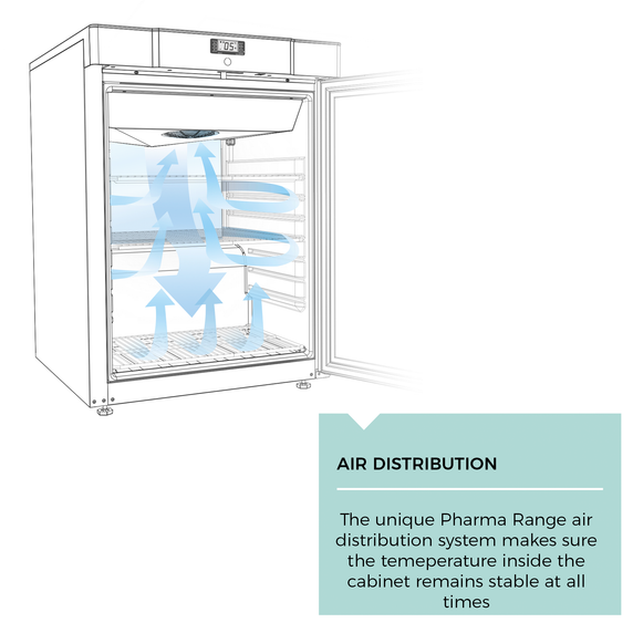 ICS Pharma 1000 GD Under Counter/Counter Top Glass Door Vaccine Fridge - 145 Litres