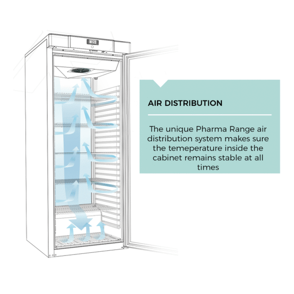 ICS Pharma 3000 GD Under Floor Standing Glass Door Vaccine Fridge - 350 Litres