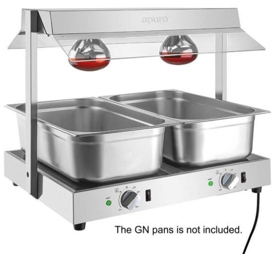 Apuro HT760-A Food Warmer with Gantry 2x GN 1/1