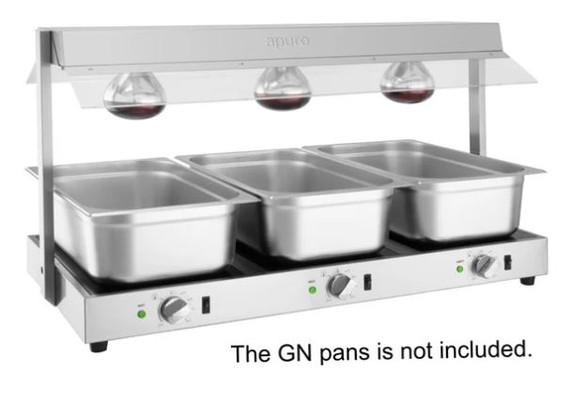 Apuro HT761-A Food Warmer with Gantry 3x GN 1/1
