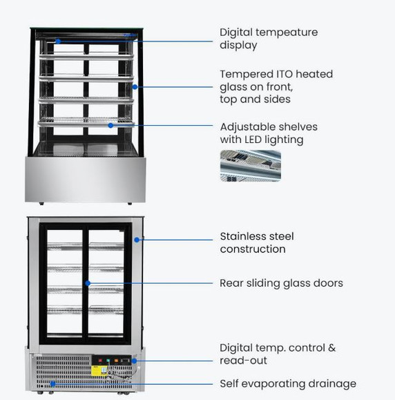 Bonvue Deluxe Chilled Display Cabinet - SLP830C