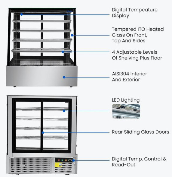 Bonvue Deluxe Chilled Display Cabinet - SLP840C