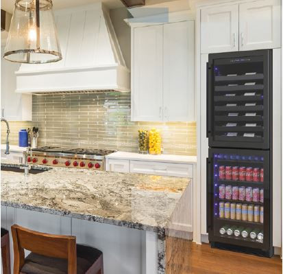 Vinotemp EL-100WBC-TS 98 Bottle/200 can Dual Zone Wine & Beverage Centre