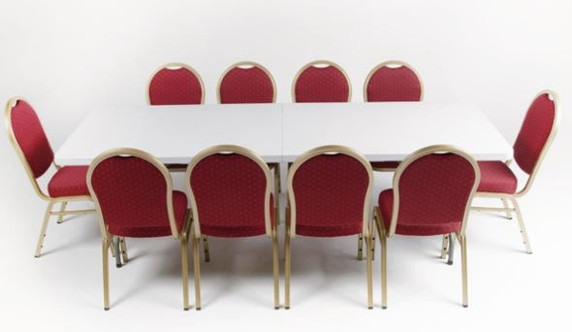 Bolero CF375 Centre Folding Table 8ft White