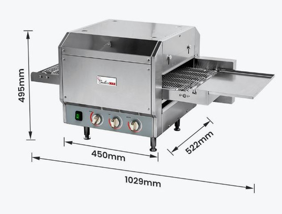Bakermax Electric Conveyor Pizza Ovens - HX-14EP