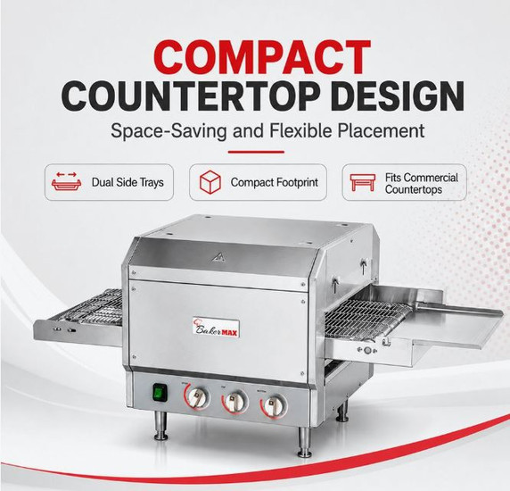 Bakermax Electric Conveyor Pizza Ovens - HX-14EP