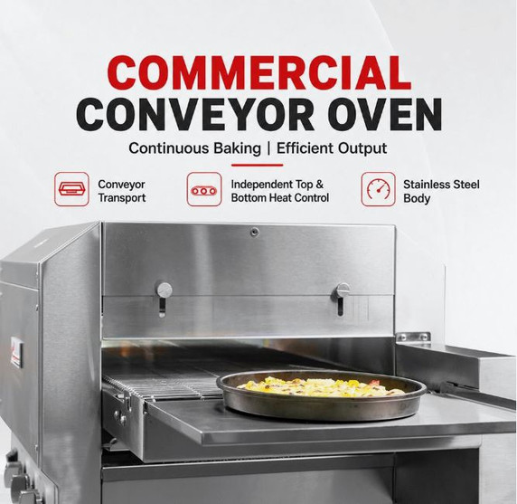 Bakermax Electric Conveyor Pizza Ovens - HX-14EP