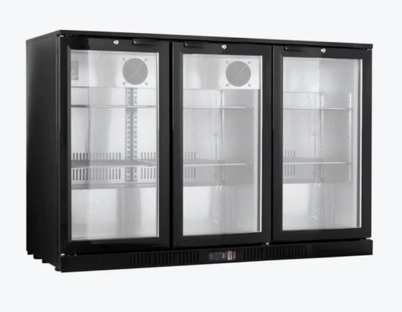 Thermaster LG-330TD Underbench Three Heated Glass Door Bar Cooler with Heater Switch (293L)
