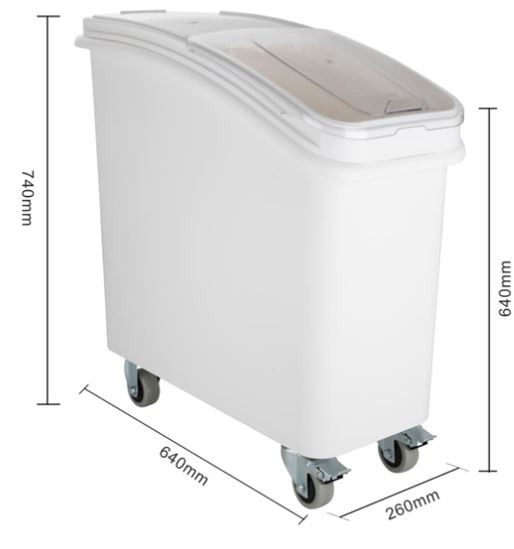 Vogue GD026 Ingredient Bin with Scoop - 81Ltr